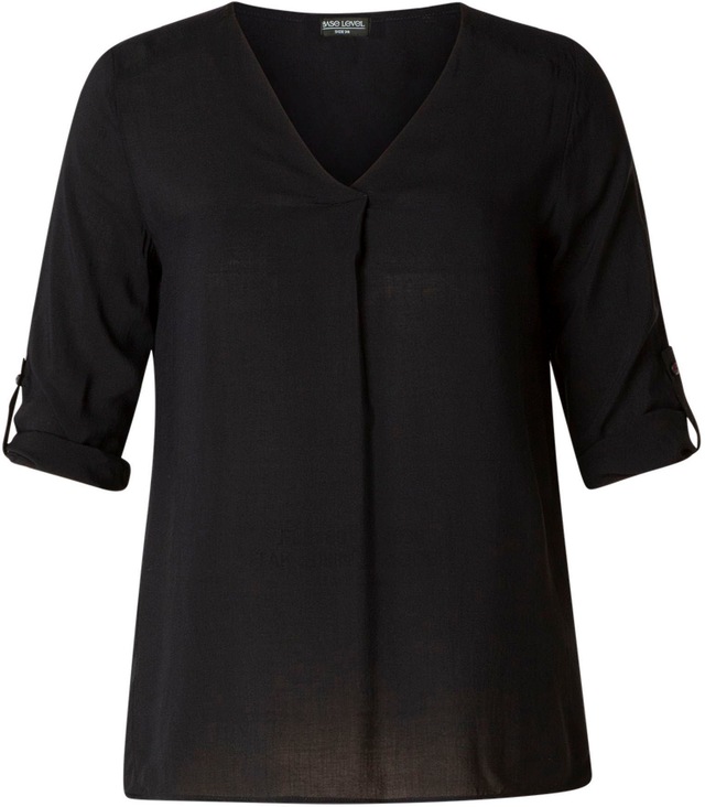 Base Level Curvy Shirtbluse »Yanina« mit V-Ausschnitt