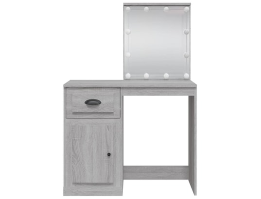 VIDAXL - Coiffeuse avec lumières led sonoma gris 90x42x132,5 cm