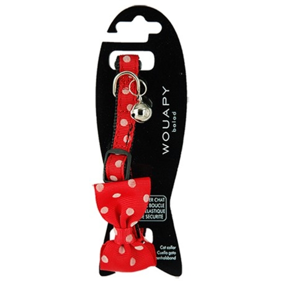 Collier nœud rouge pour chat