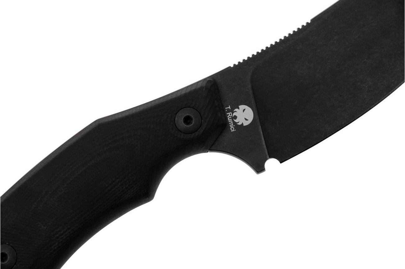 LionSteel H1B Skinner Black GBK Black G10 vaststaand mes, Tommaso Rumici design