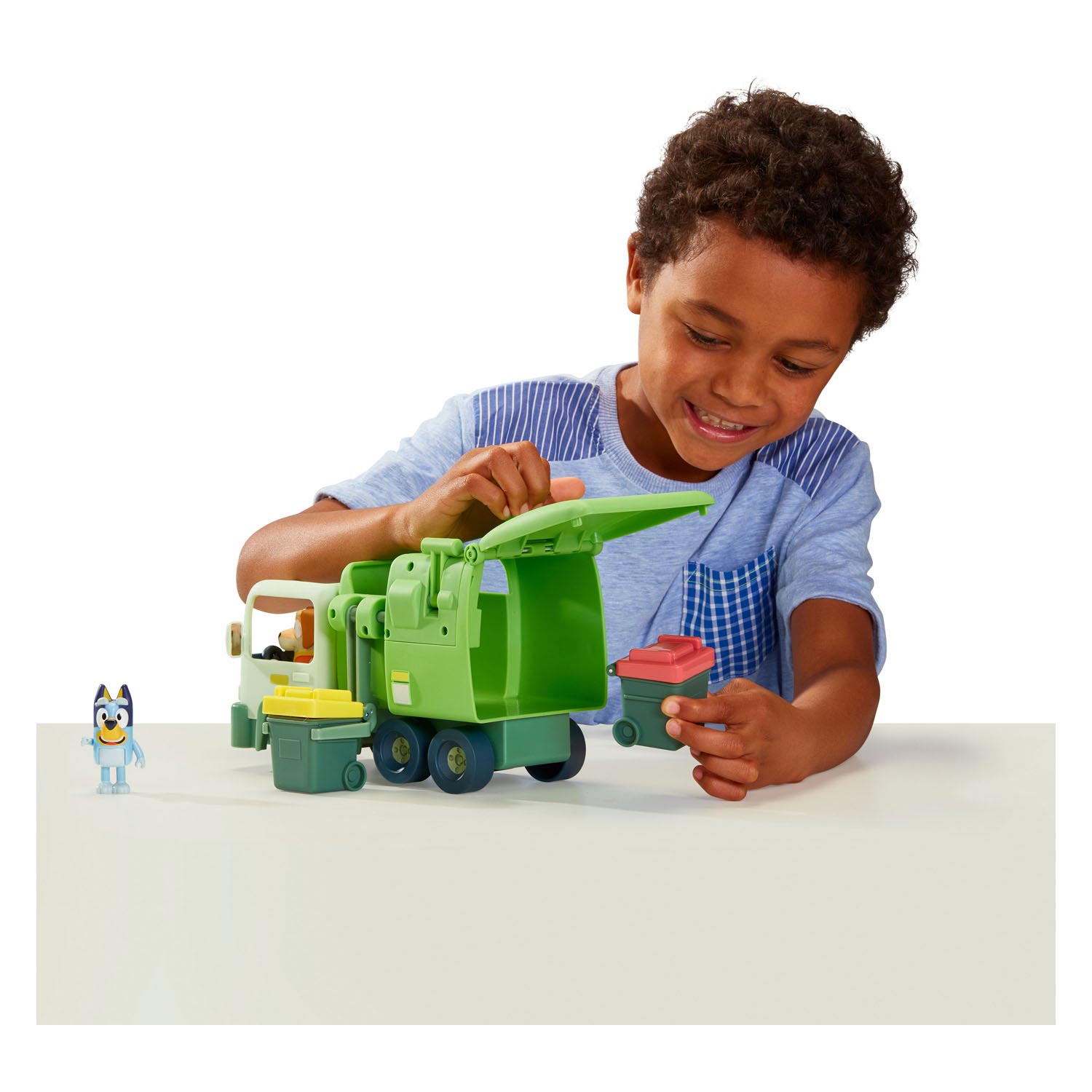 Bluey Vuilniswagen met Speelfiguren