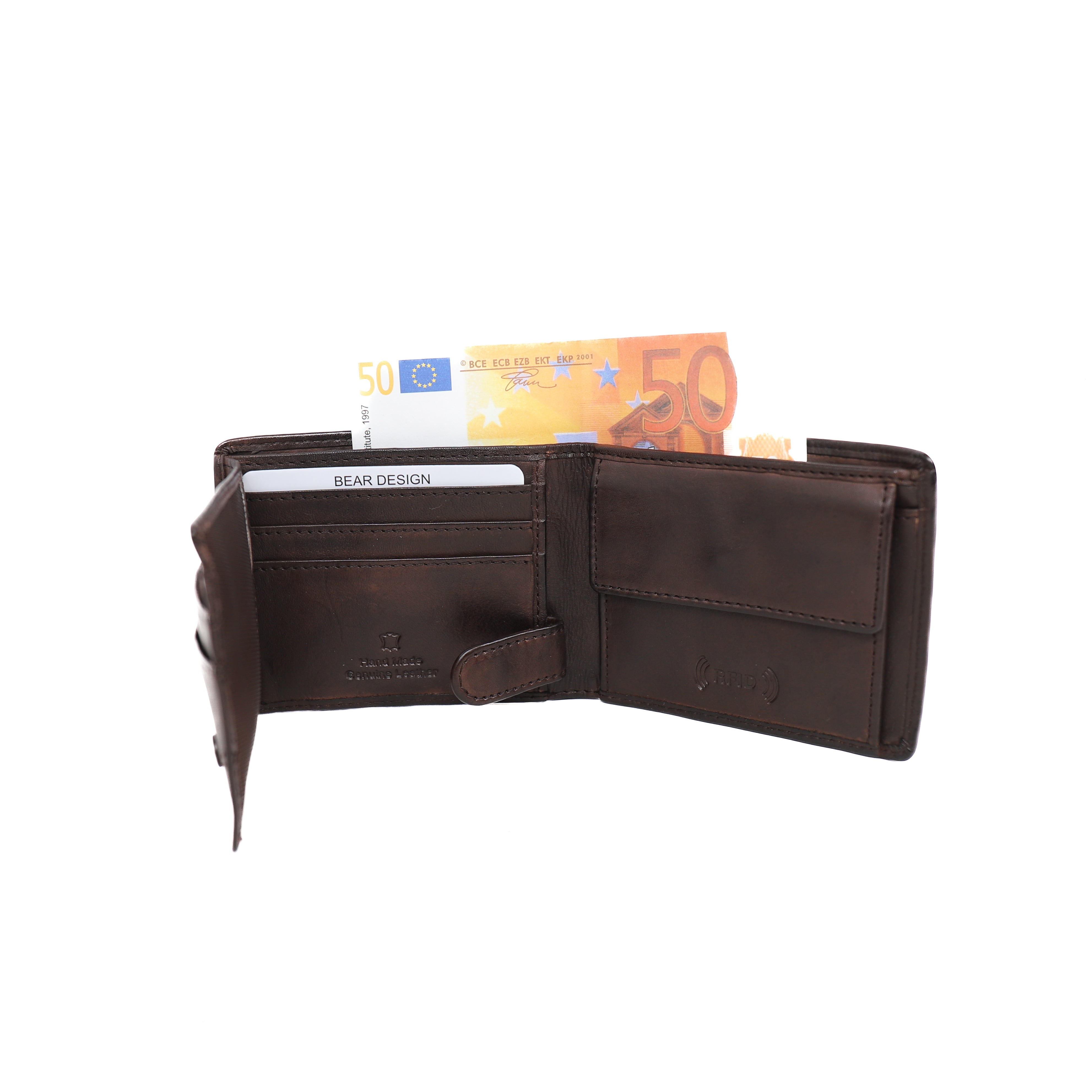 Billfold 'Jim' donkerbruin Donkerbruin