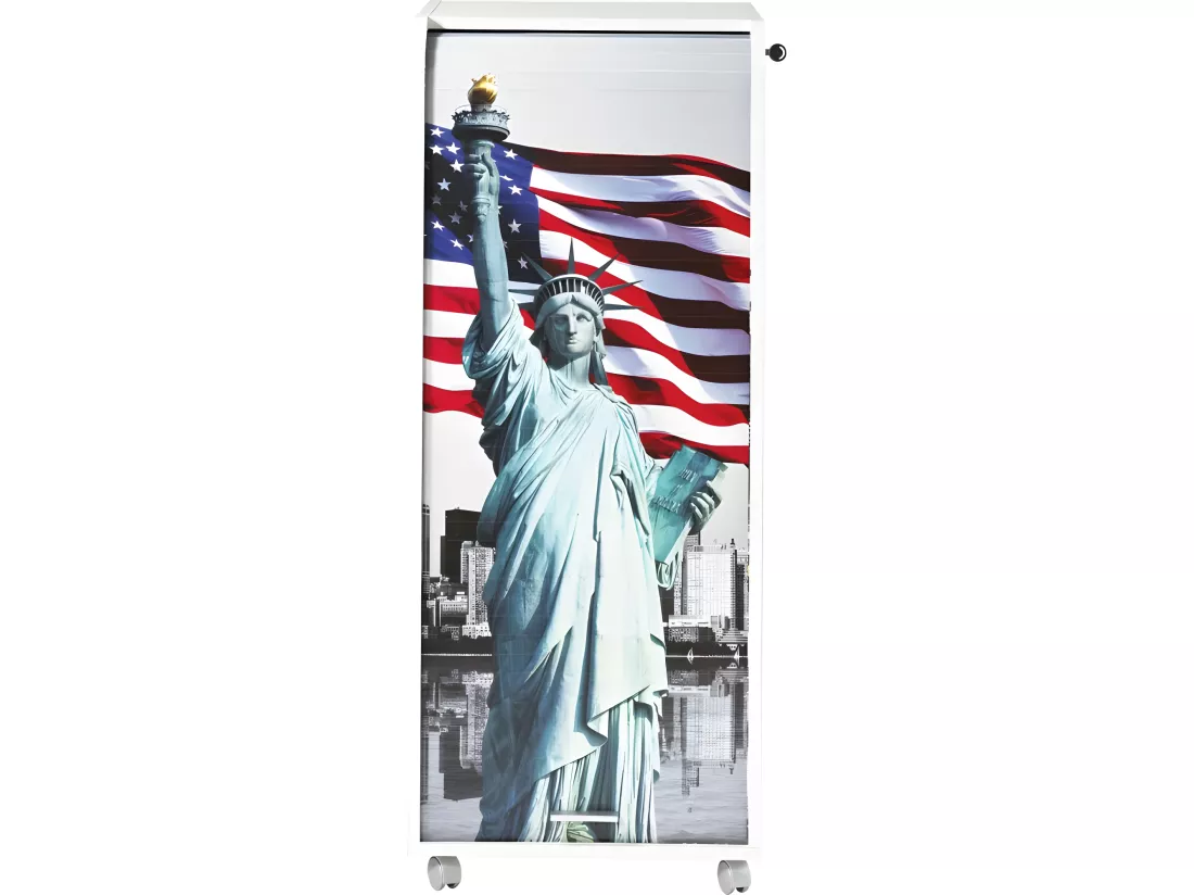Caisson de Bureau Blanc à Roulettes 108 cm - Coloris: Liberté 505