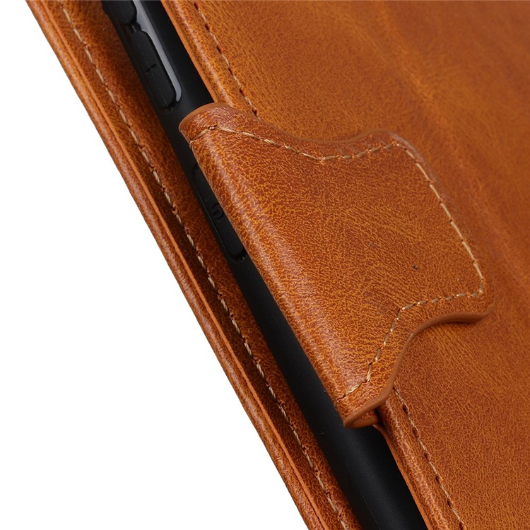 Samsung Galaxy S25 Edge Echtleder Tasche Flip Cover (RFID Schutz) - Braun