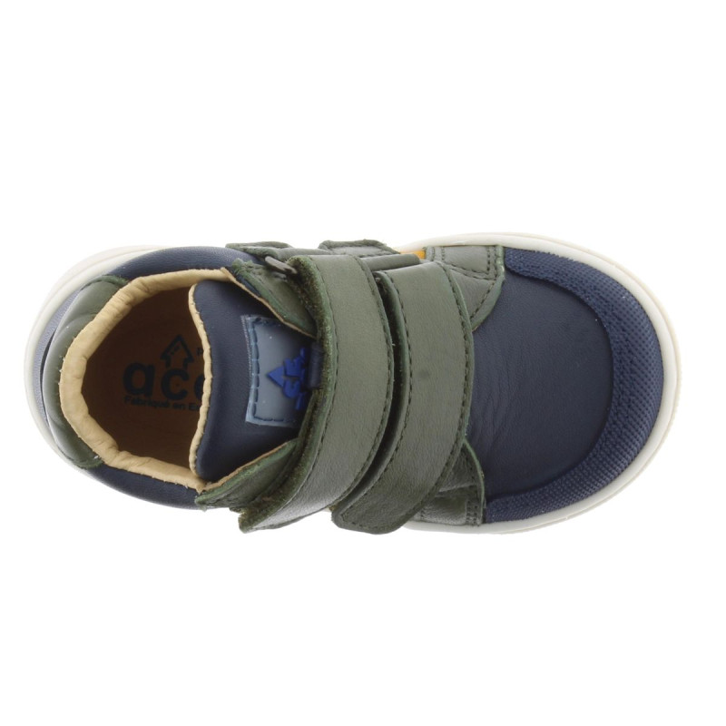 Acebos Acebos Basket Marine Vert Jaune Velcros