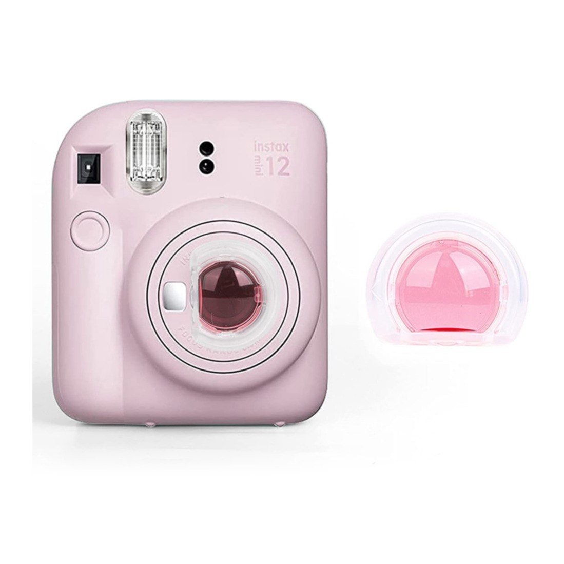 (10-tlg. Set) Fujifilm Instax Mini 12 / 11 / 9 / 8 Kamera Kit mit Leder Tragetasche / Foto Album / Fotorahmen / Sticker / Schultergurt - Blau