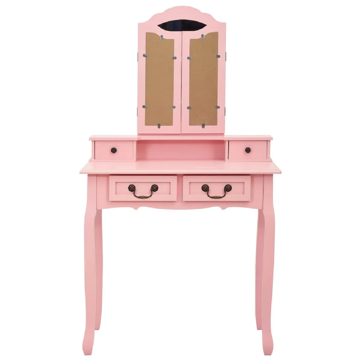 VidaXL Coiffeuse Rose avec Tiroirs