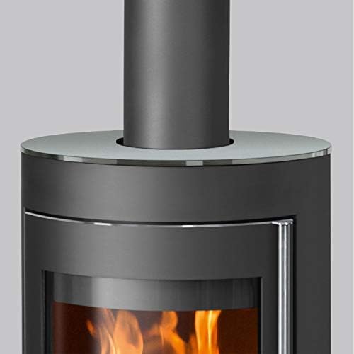 Justus 5686 30 Faro 2.0 Kaminofen Stahl Schwarz mit Glas-Abdeckplatte/A+