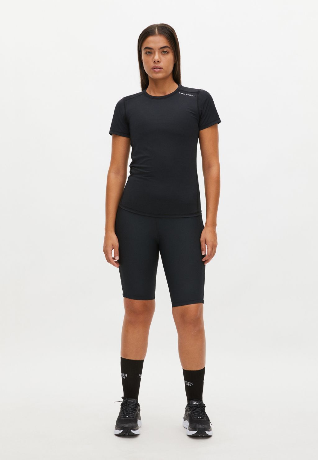 Röhnisch Jacquard Hardloopshirt Korte Mouwen Zwart Dames