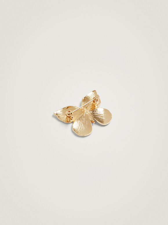 Broche de borboleta - Dourado
