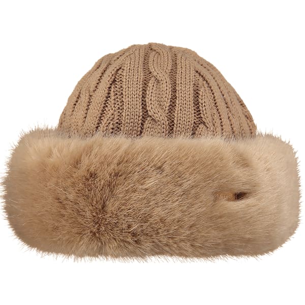 Bonnet ski BARTS FUR CABLE BANDHAT LIGHT BROWN