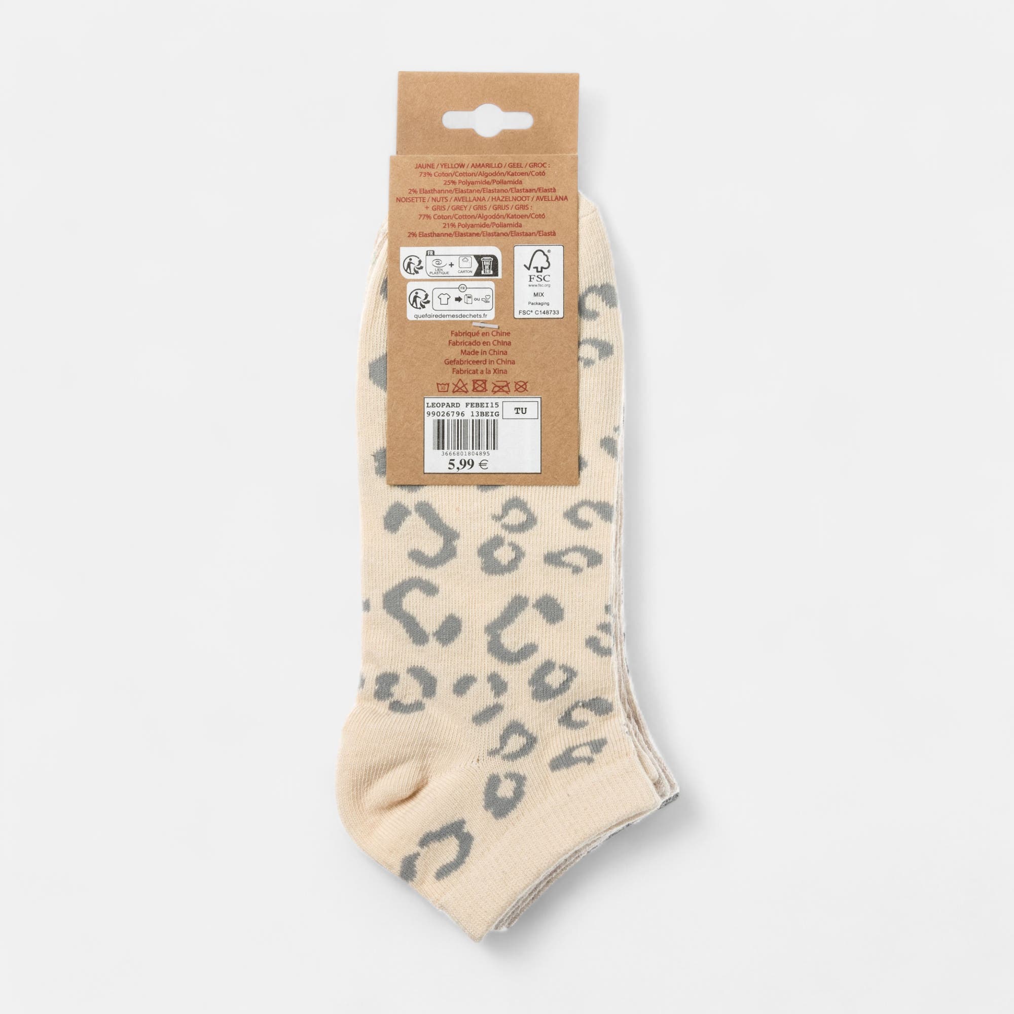 Chaussettes Femme beige