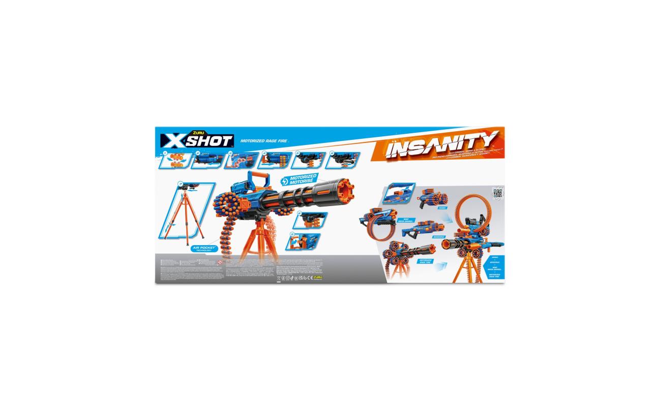 X-shot Insanity Rage Fire met 72 darts