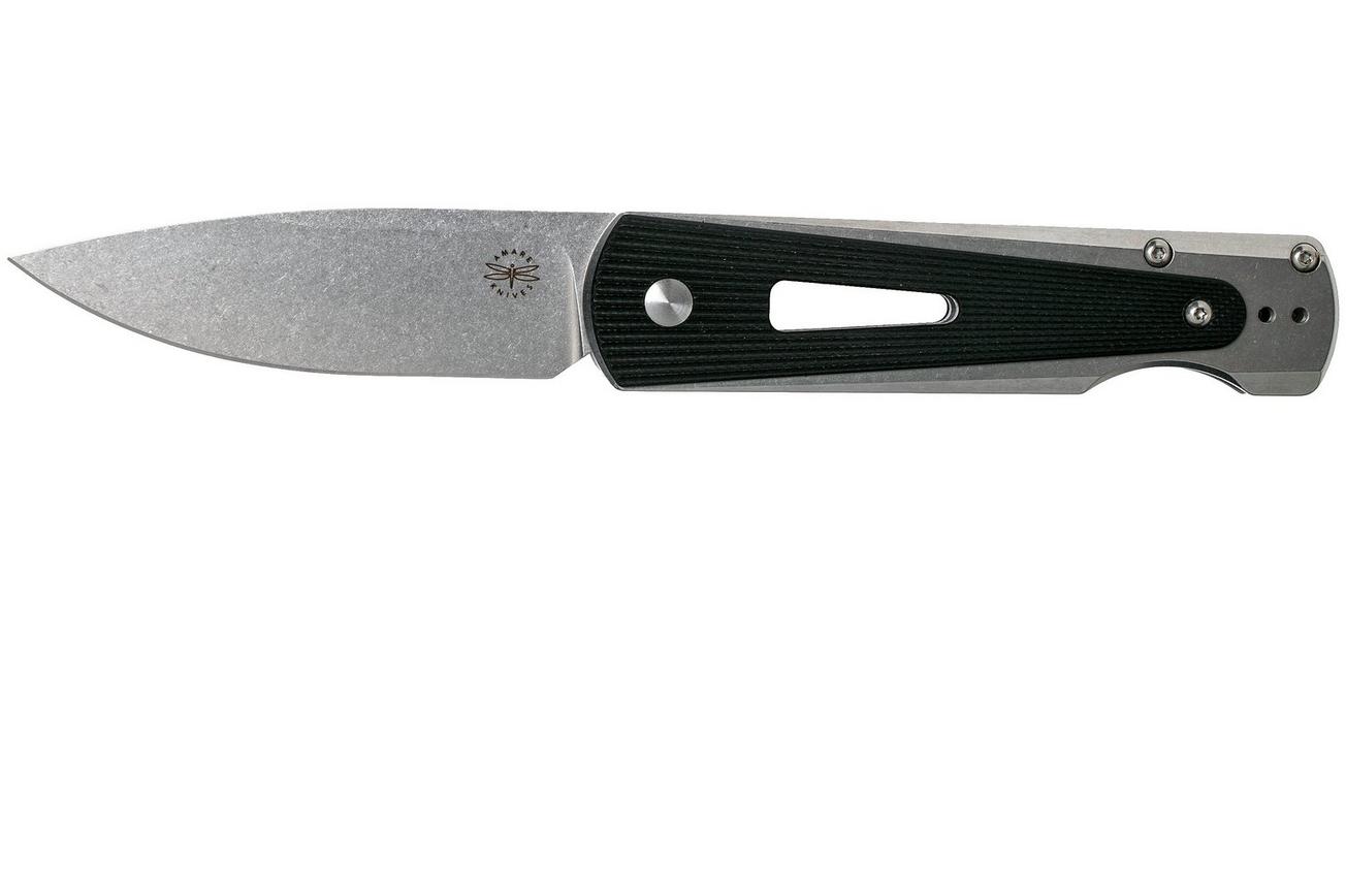 Amare Knives Paragon, stonewashed blade, milled G10, zakmes