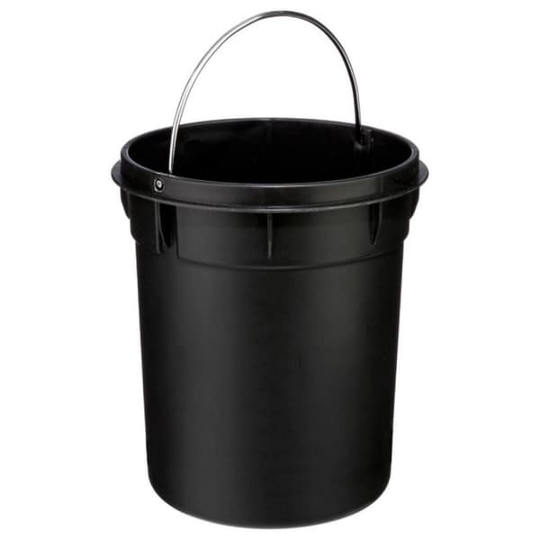 Pedalbeholder i svart metall - 3 L