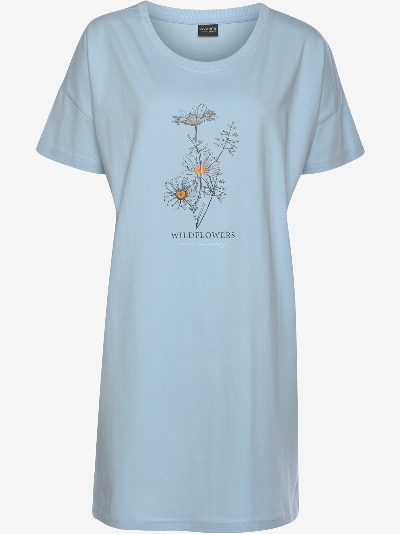 T-shirt de nuit court par lot de 2