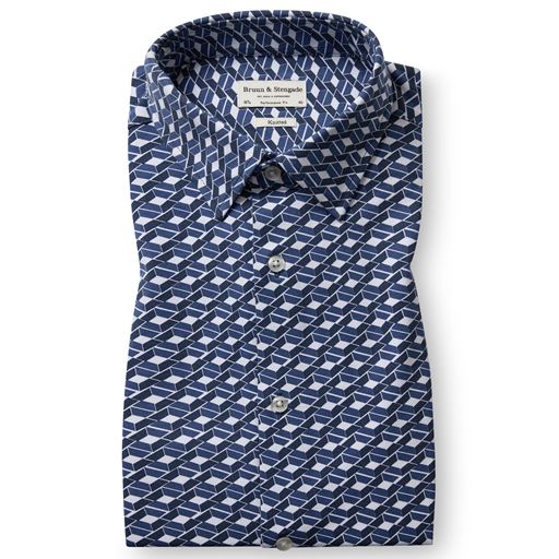 Bruun & Stengade Ronan Skjorte, Dark Blue, 41