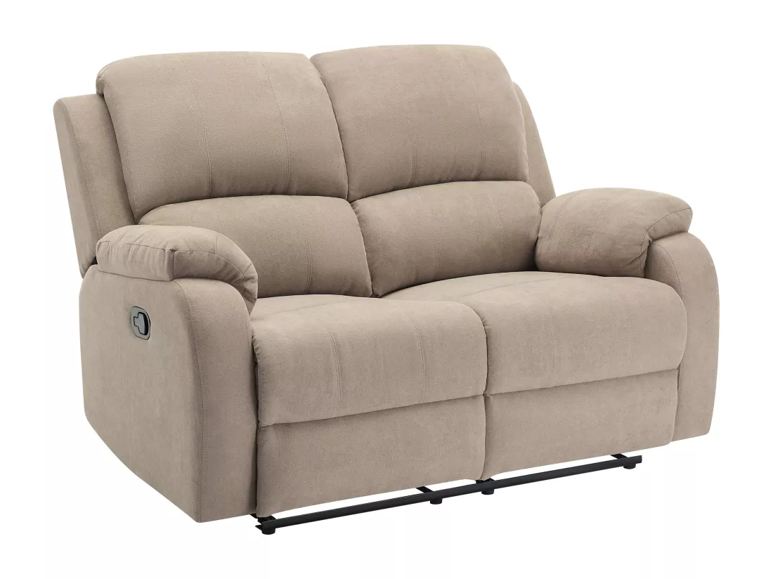 Canapé 3 places, 2 places et fauteuil relax en microfibre taupe BRODY