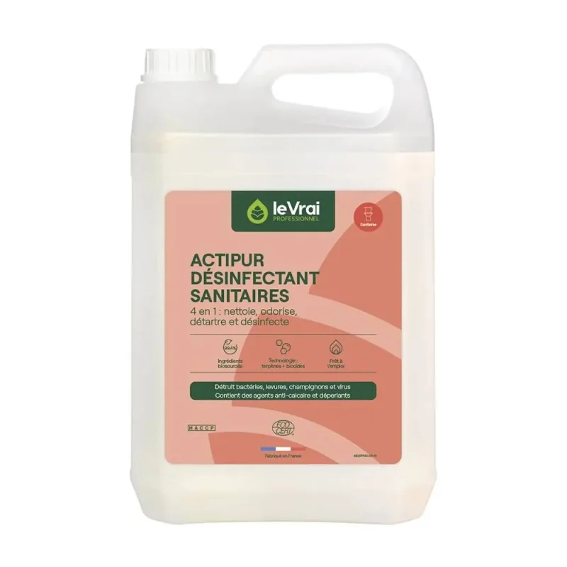 LE VRAI - Nettoyant sanitaire HACCP - Actipur - Ecocert - 5L