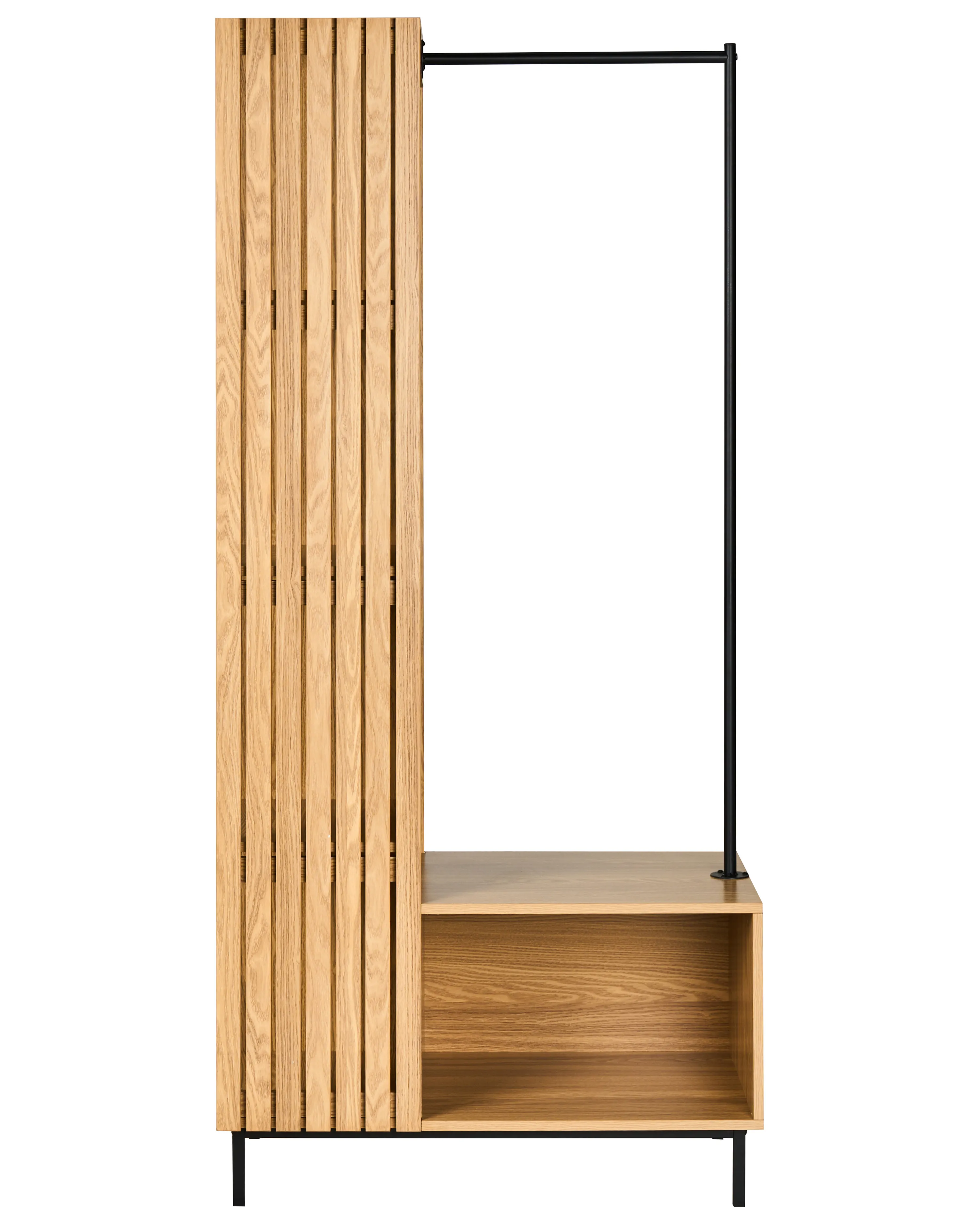 Open kast met 9 planken LEANDRO Lichtbruin