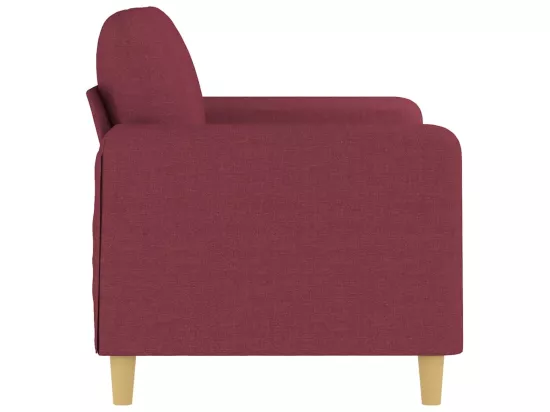 Canapé à 2 places Rouge bordeaux 120 cm Tissu