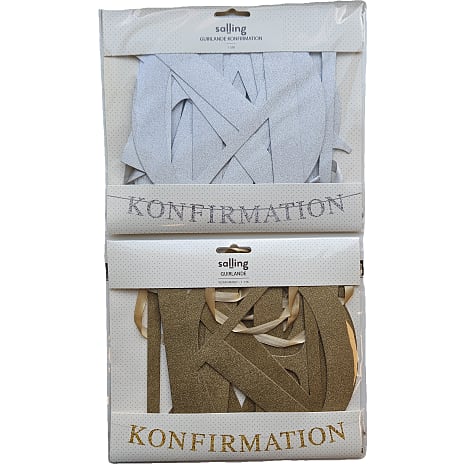 Konfirmationsguirlande med teksten 