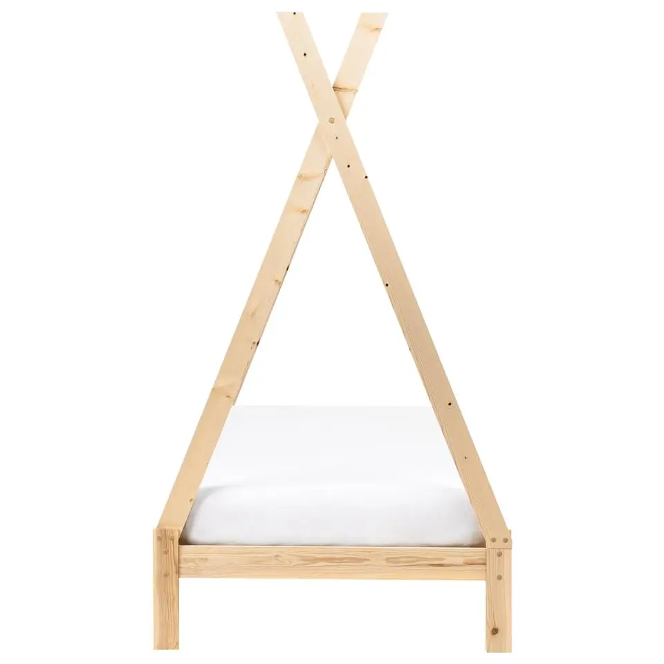DEVAY - Kinderbed - Lichtbruin - 90 x 200 cm - Grenenhout