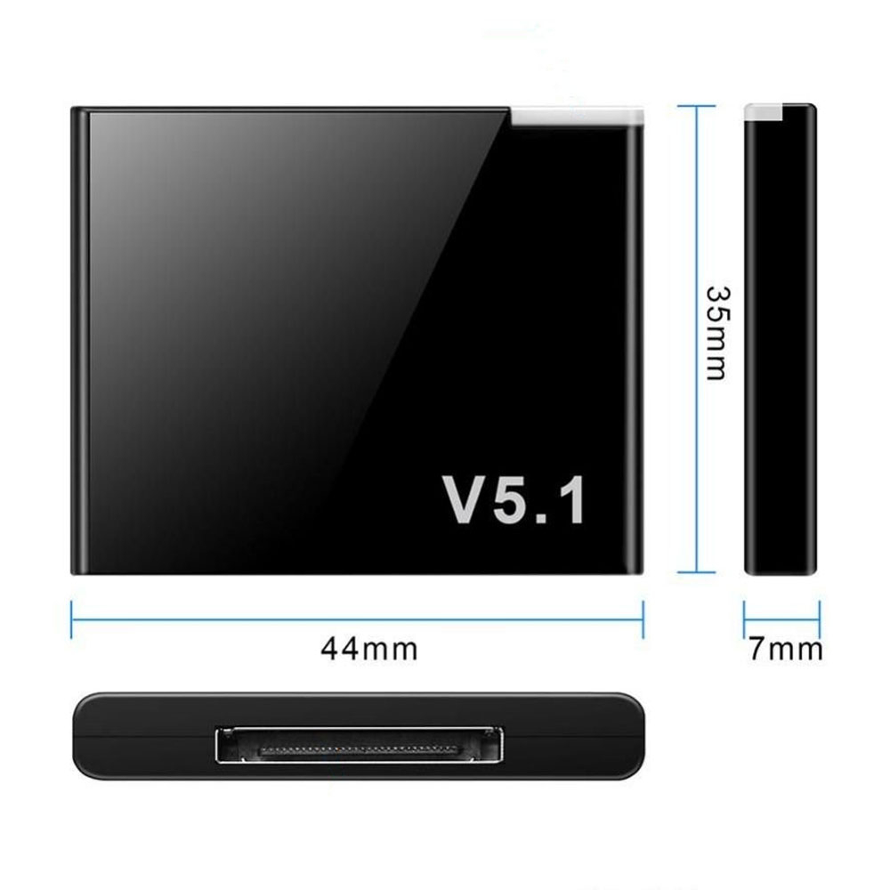 Universal Bluetooth 5.1 Audio Musik Receiver für Apple 30pin Docking-Station mit LED Leuchte - Schwarz