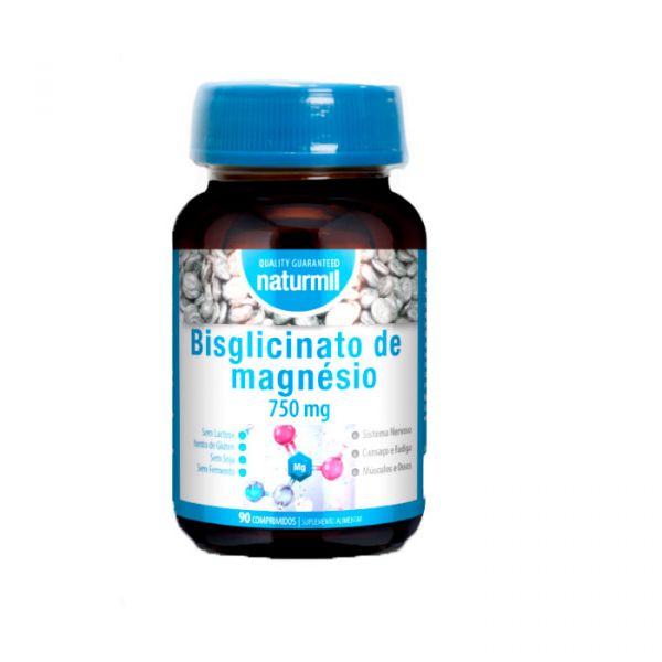 Naturmil Bisglicinato de Magnésio 750mg 90 Cápsulas