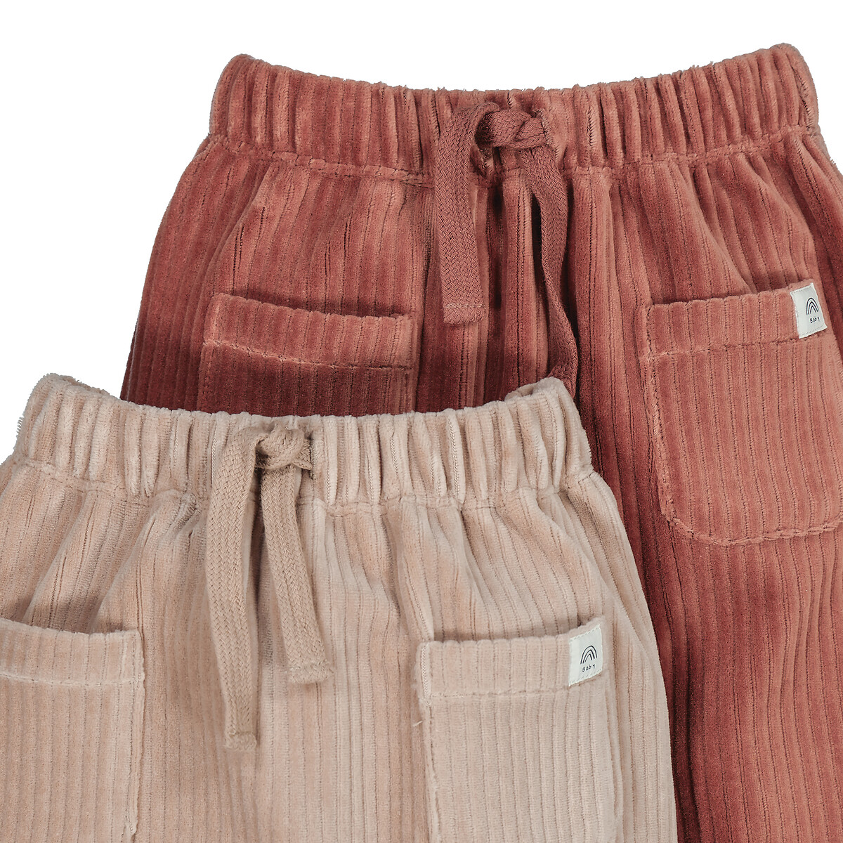COLEÇÃO LA REDOUTE<br>Conjunto de 2 calças harém em tecido geribd fluweel
