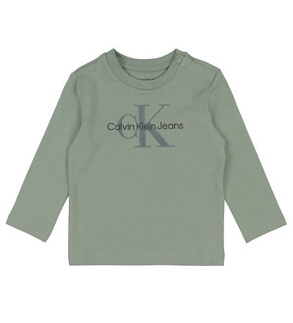 Calvin Klein Bluse - Monogram - Meteor Green