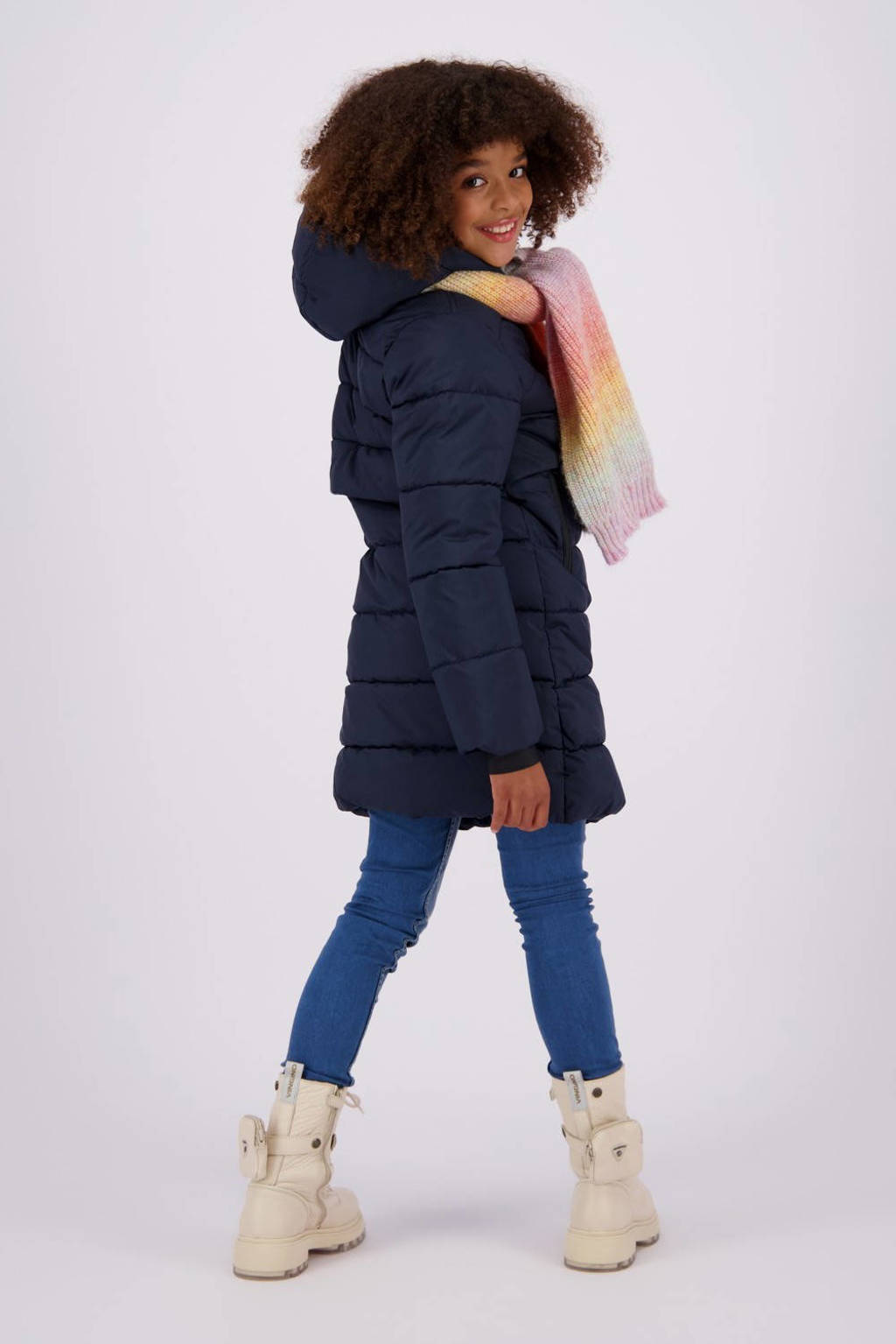 Vingino gewatteerde winterjas Tinja diep donkerblauw