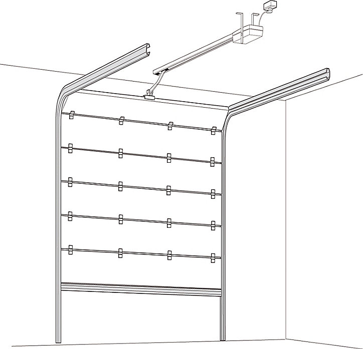 Motorisation pour porte de garage sectionnelle