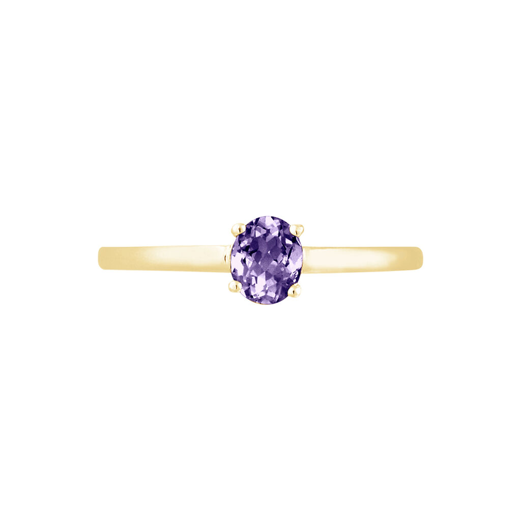 Bague Lily Or Jaune Amethyste