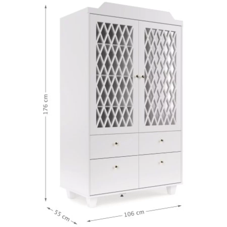 Cam Cam® COPENHAGEN Harlequin Kleiderschrank weiß