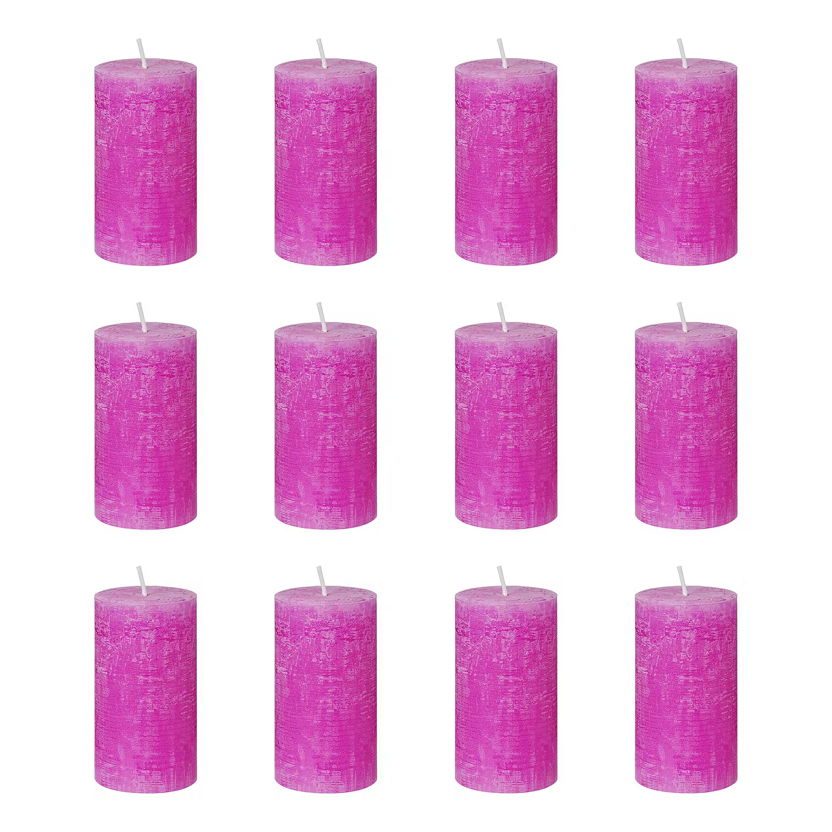 RUSTIC Stumpenkerze 12er-Set