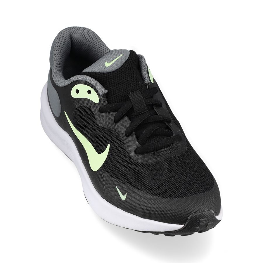 Nike Chaussures de Running Revolution 7 - Noir/Jaune Fluo/Gris/Blanc Enfant