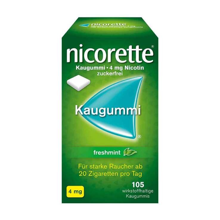 nicorette® Kaugummi freshmint, 4 mg Nikotin, 105 St