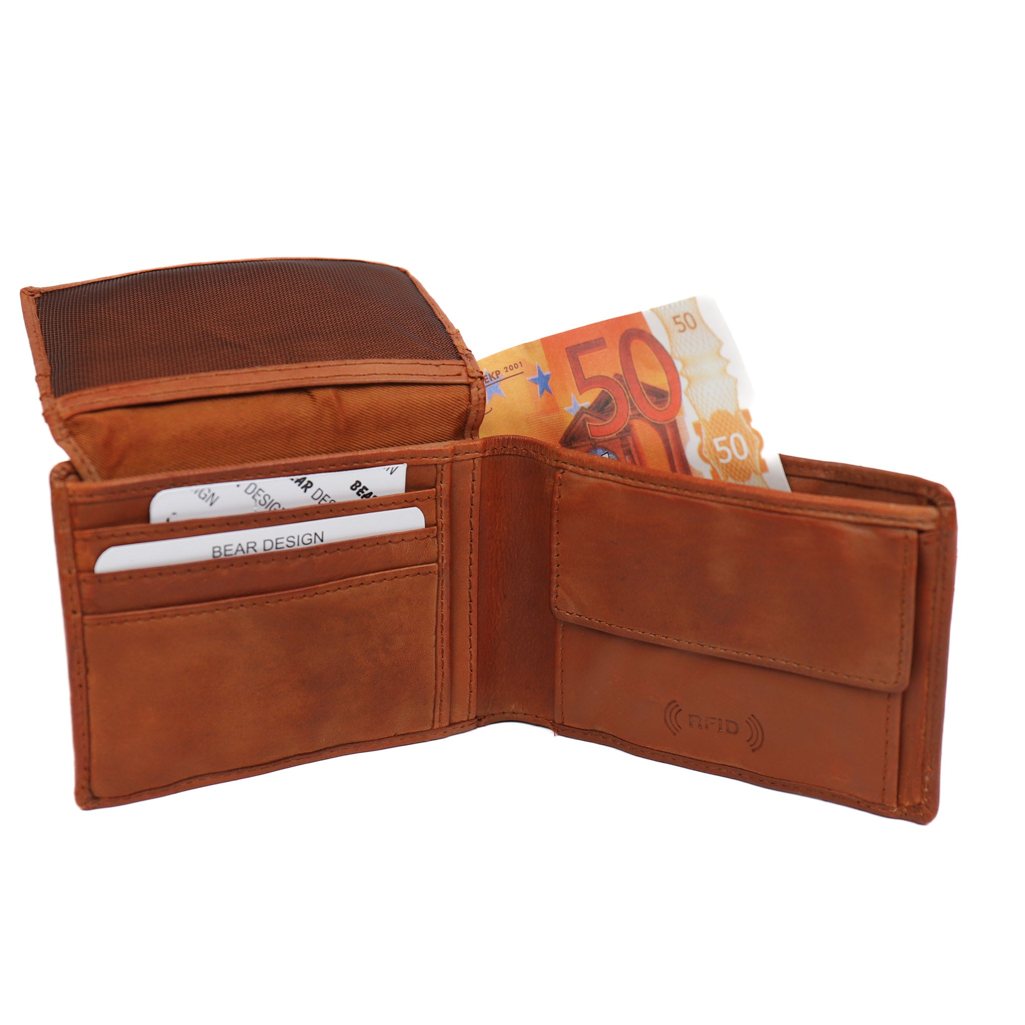 Billfold 'Joep' cognac