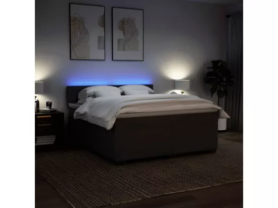 Sommier à lattes de lit avec matelas Gris clair 180x200cm Tissu