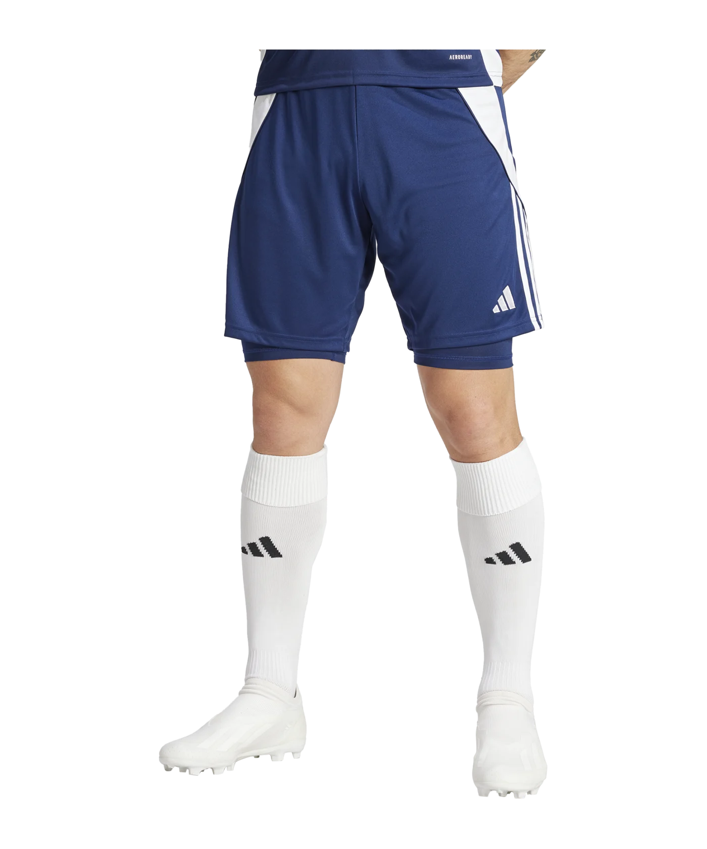 adidas Tiro 24 Training 2in1 Short Blau Weiss