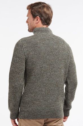 Barbour NewTyne Zip Trui Wol Donkergroen MKN0790-KH71 kopen