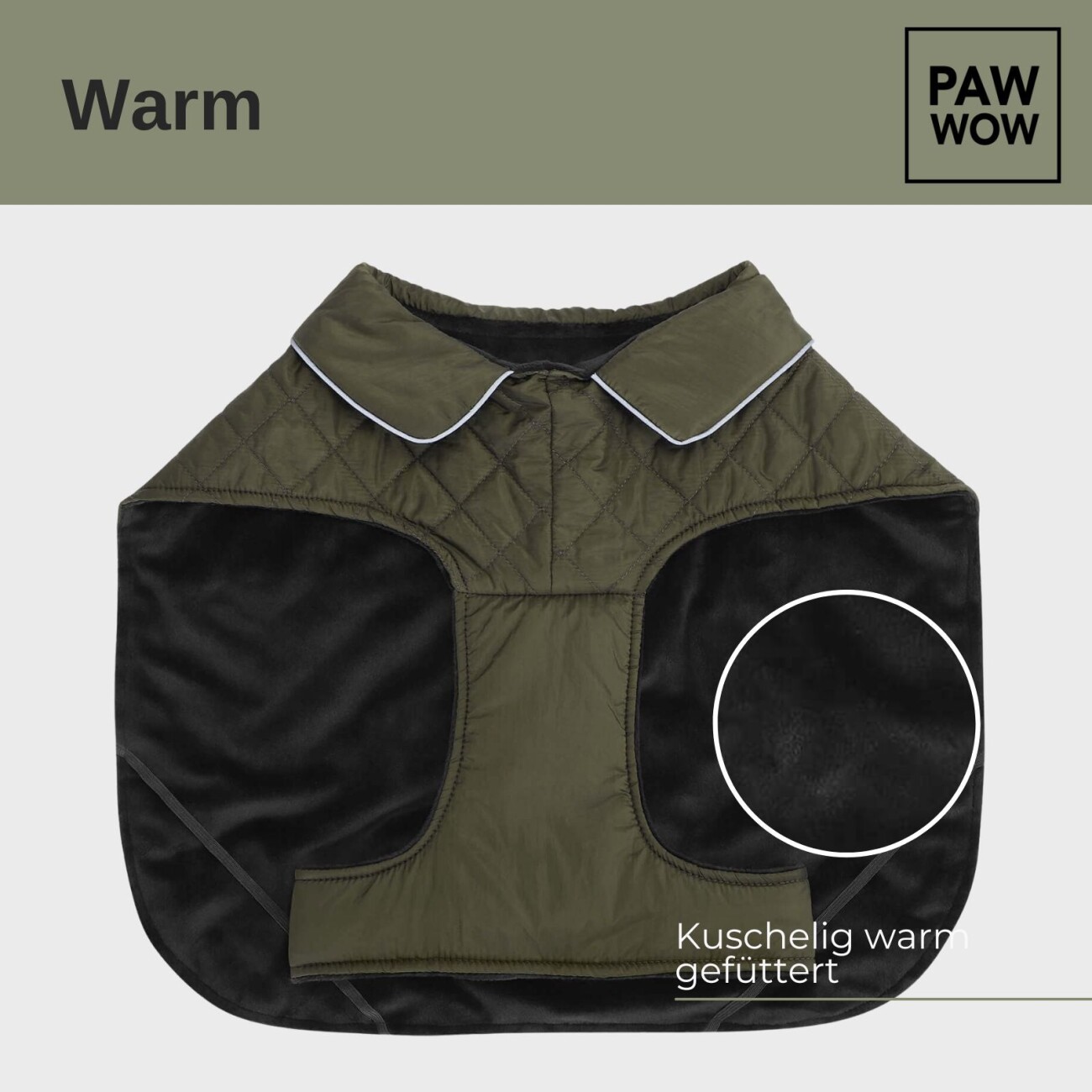 PAW WOW Hundejacke FRITZ Olive S