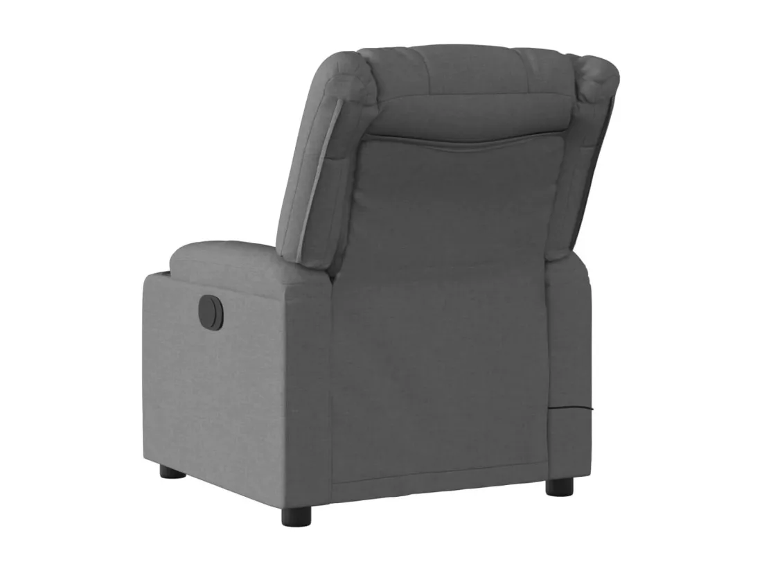 Fauteuil massant inclinable Gris foncé Tissu