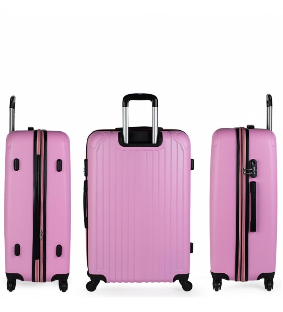 Mala de viagem rígida grande XL ITACA com 4 rodas T71570 Antracite - 76 x 49 x 30 cm -