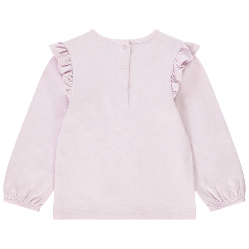 T-shirt manches longues bouffantes print Marie Les Aristochats pour bébé fille - Lilas