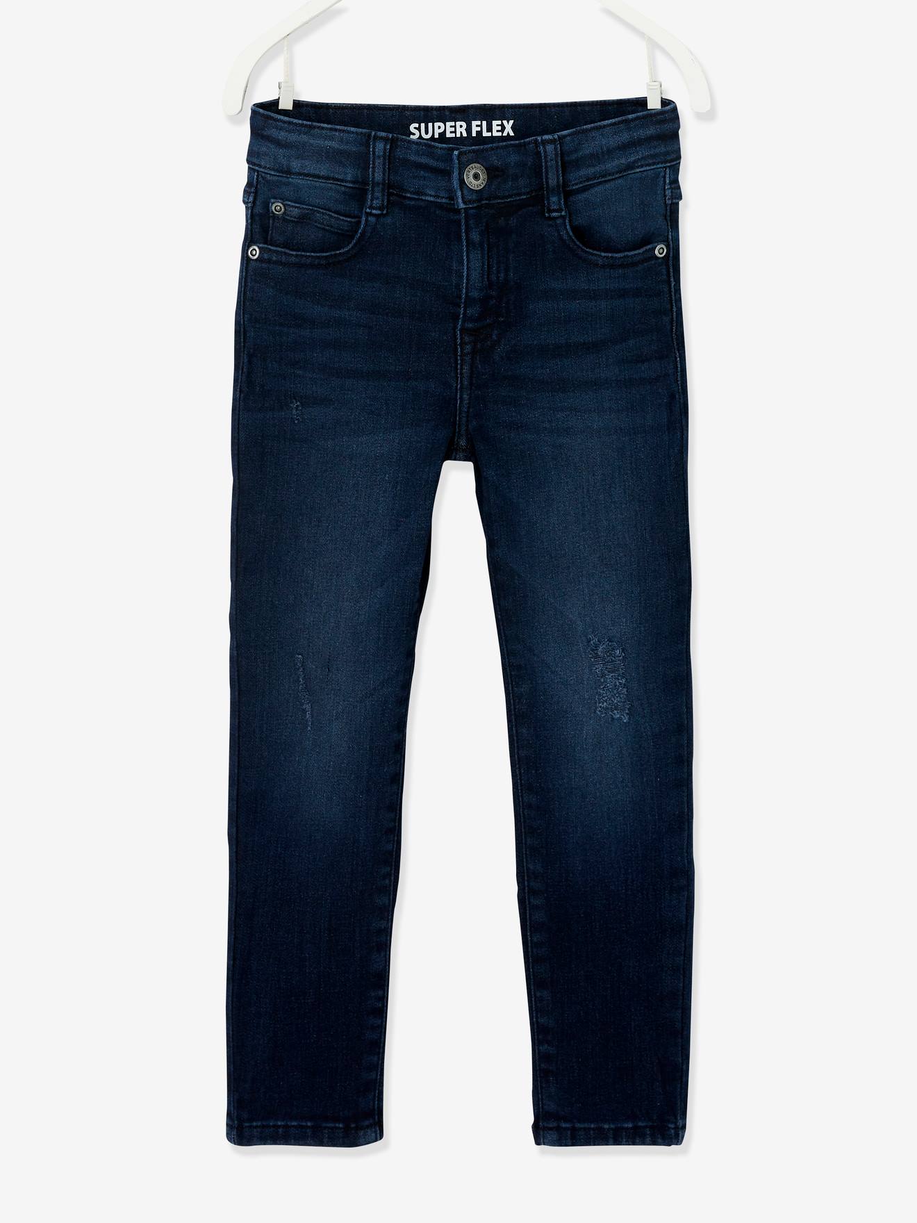 Calça jeans Superflex para meninos, lavagem azul escura