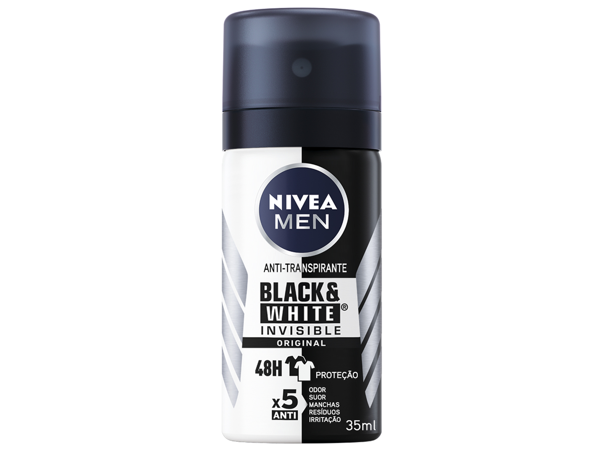 Desodorizante Spray Mini Invisible Black & White NIVEA MEN 35 ml