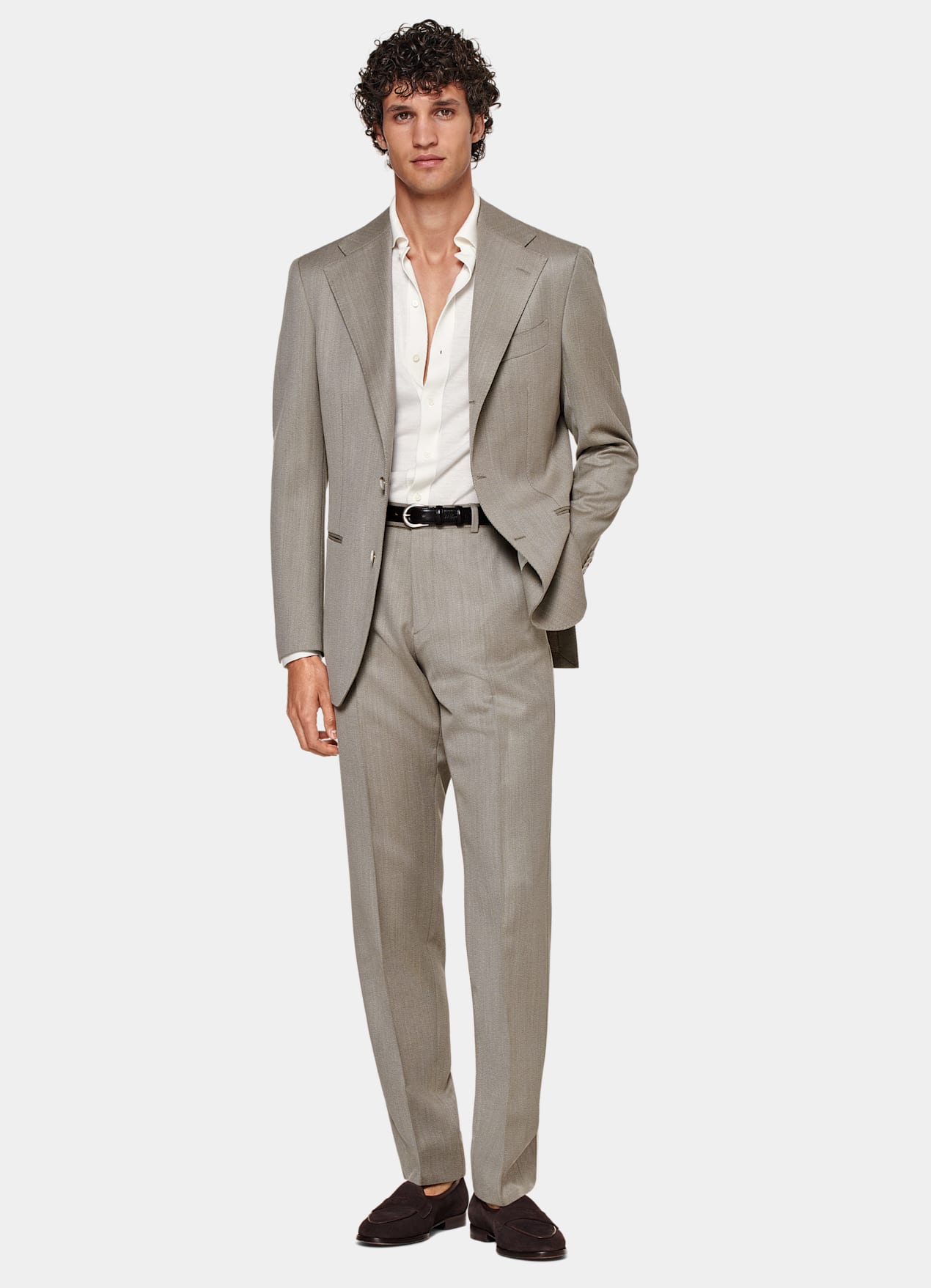 Costume Roma coupe Relaxed marron moyen