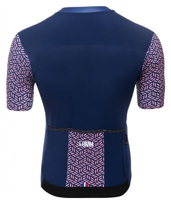 Maillot Manches Courtes LeBram Aspin Bleu Marine Coupe Ajustée
